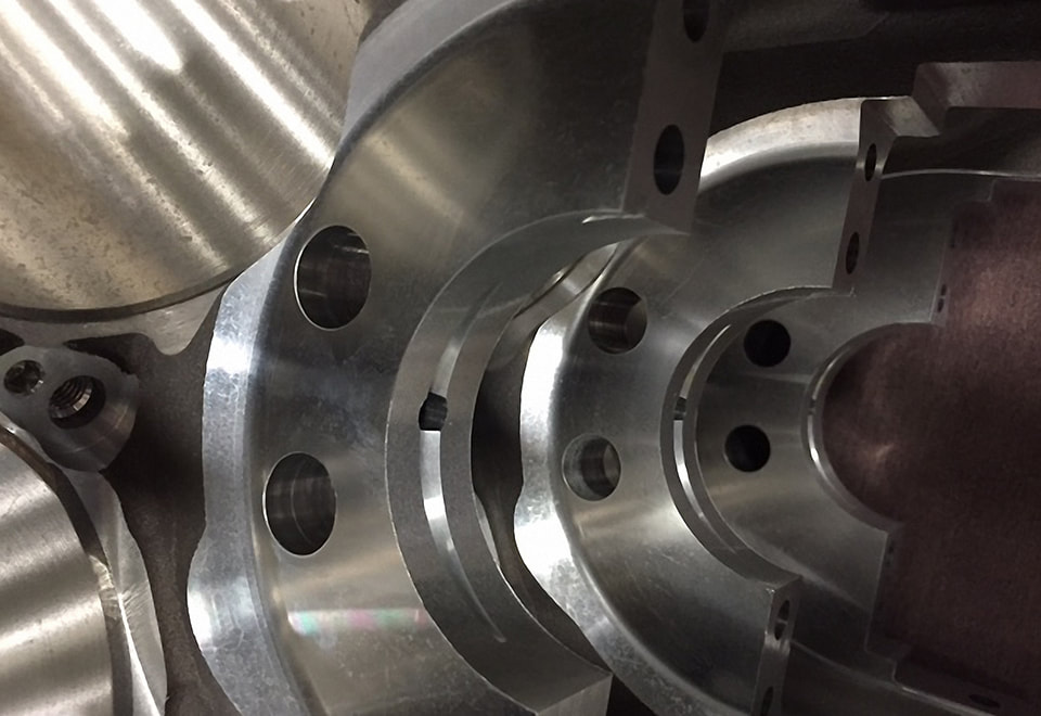 EZ Burr Case Study ALuminum Engine Block Deburring Long reach